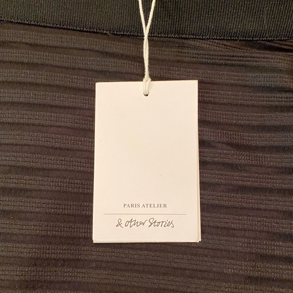 *NWT* & OTHER STORIES Paris Atelier Textured Fabric A line Skirt Sz 10 - Picture 2 of 5